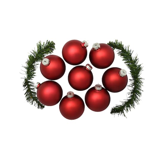 Whitehurst 8ct. 3.25" Matte Glass Ball Ornaments